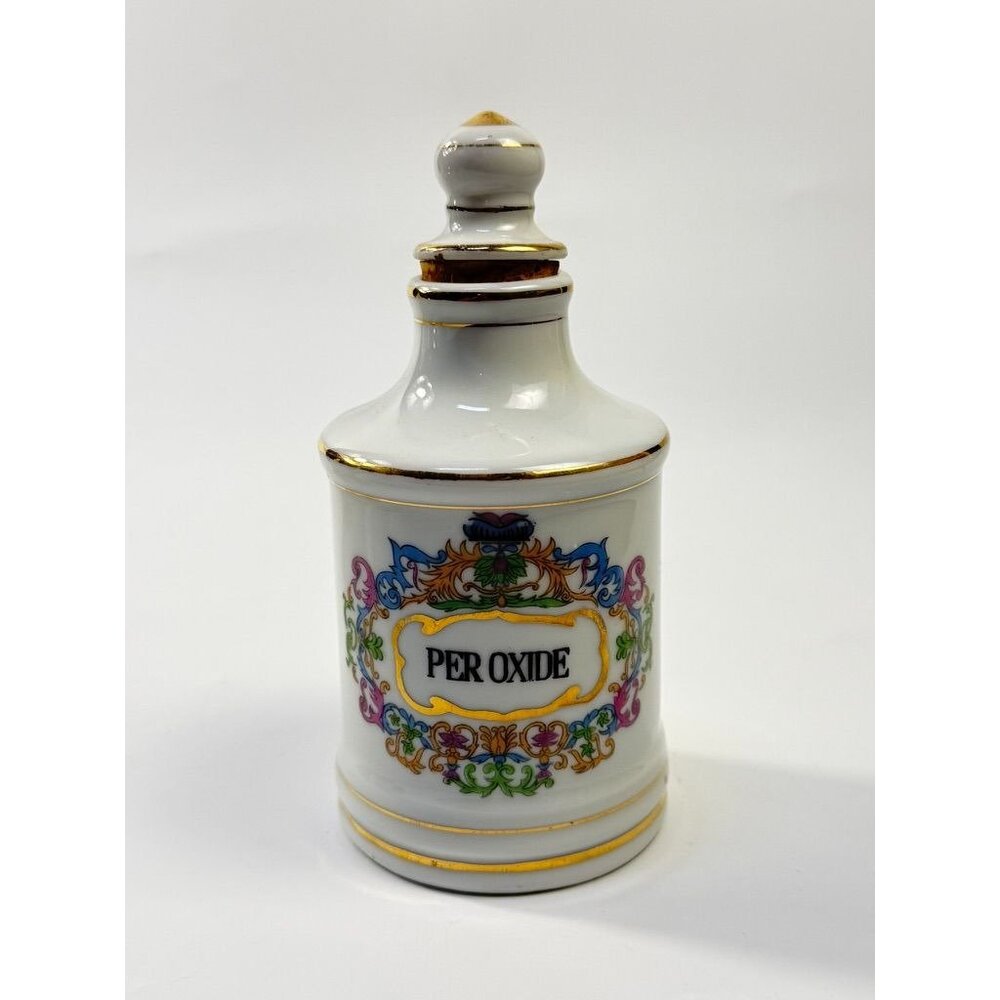 Apothecary Jars Paris France Style Porcelain Hand Painted Gold Trim Made Japan - Picture 7 of 16